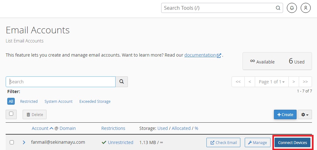 Setrahost Email Accounts Connect Devices