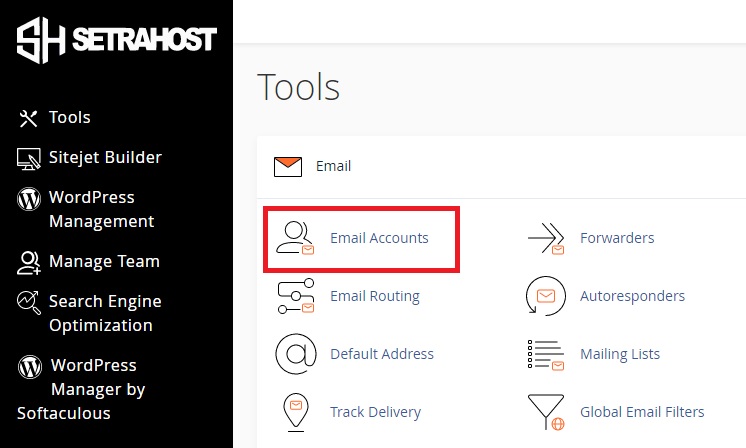 Setrahost Email Accounts